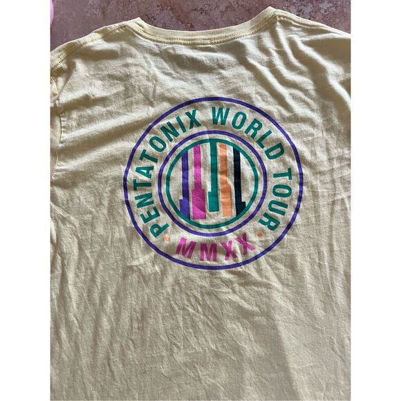 Pentatonix World Tour 2020 Pastel Yellow Concert graphic T Shirt XL Unisex - Picture 3 of 5